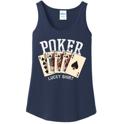 Poker Lucky Poker Player Gambling Funny Poker Ladies Essential Tank