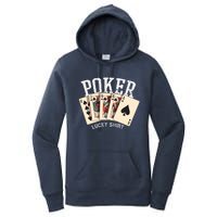 Poker Lucky Poker Player Gambling Funny Poker Women's Pullover Hoodie