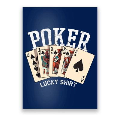 Poker Lucky Poker Player Gambling Funny Poker Poster
