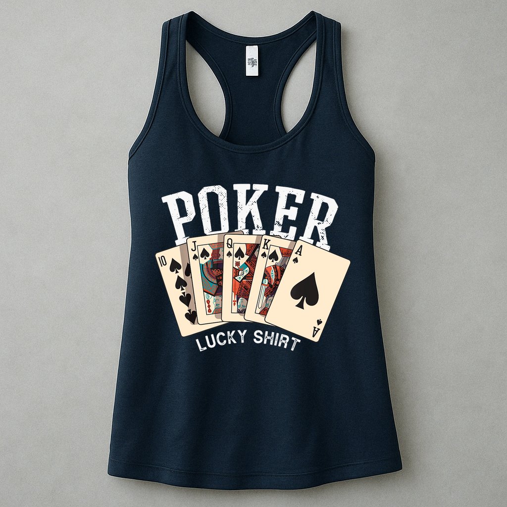 Poker Lucky Poker Player Gambling Funny Poker Womens Tank Top