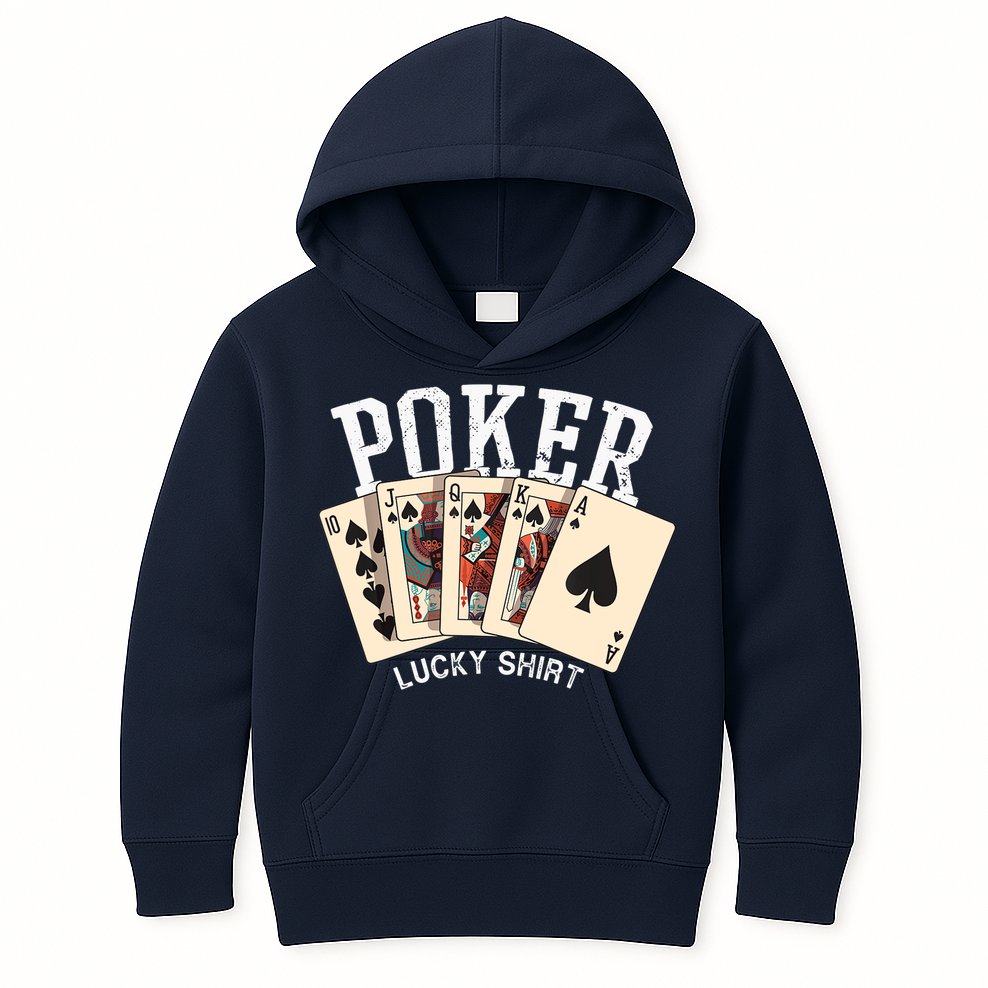 Poker Lucky Poker Player Gambling Funny Poker Kids Hoodie