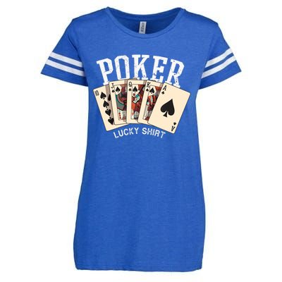 Poker Lucky Poker Player Gambling Funny Poker Enza Ladies Jersey Football T-Shirt