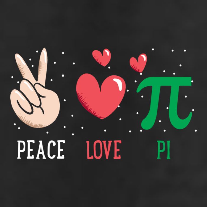Peace Love Pi Happy Pi Day Funny Pi Day Math Geek Cute Gift 7 Panel Mesh Trucker Snapback Hat