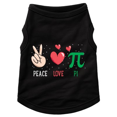 Peace Love Pi Happy Pi Day Funny Pi Day Math Geek Cute Gift Doggie Tank