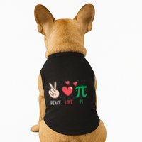 Peace Love Pi Happy Pi Day Funny Pi Day Math Geek Cute Gift Doggie Tank