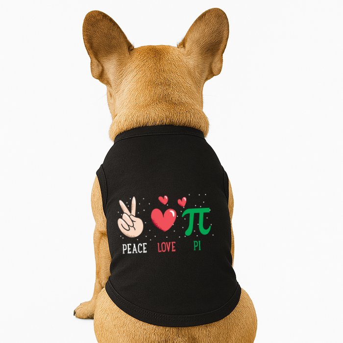 Peace Love Pi Happy Pi Day Funny Pi Day Math Geek Cute Gift Doggie Tank