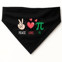 Peace Love Pi Happy Pi Day Funny Pi Day Math Geek Cute Gift USA-Made Doggie Bandana