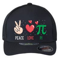 Peace Love Pi Happy Pi Day Funny Pi Day Math Geek Cute Gift Flexfit Unipanel Trucker Cap