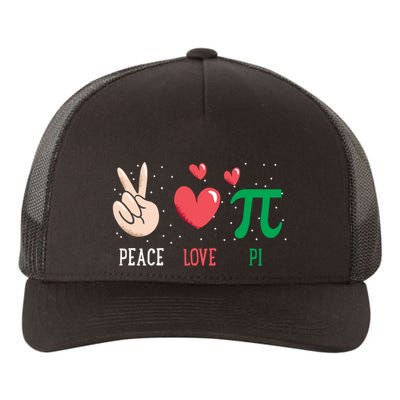 Peace Love Pi Happy Pi Day Funny Pi Day Math Geek Cute Gift Yupoong Adult 5-Panel Trucker Hat