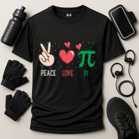 Peace Love Pi Happy Pi Day Funny Pi Day Math Geek Cute Gift Performance Shirt