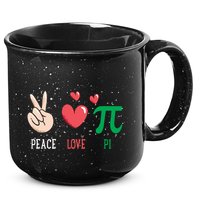 Peace Love Pi Happy Pi Day Funny Pi Day Math Geek Cute Gift 15oz Campfire Ceramic Mug