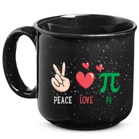 Peace Love Pi Happy Pi Day Funny Pi Day Math Geek Cute Gift 15oz Campfire Ceramic Mug
