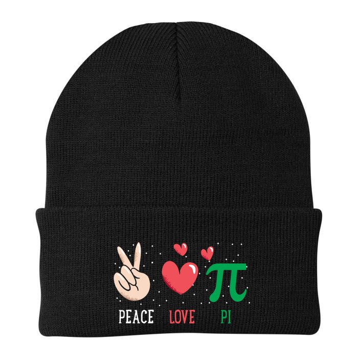 Peace Love Pi Happy Pi Day Funny Pi Day Math Geek Cute Gift Beanie