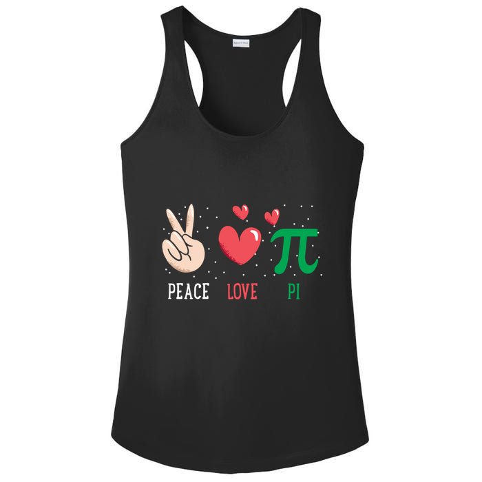 Peace Love Pi Happy Pi Day Funny Pi Day Math Geek Cute Gift Ladies PosiCharge Competitor Racerback Tank