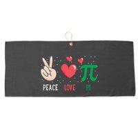 Peace Love Pi Happy Pi Day Funny Pi Day Math Geek Cute Gift Large Microfiber Waffle Golf Towel