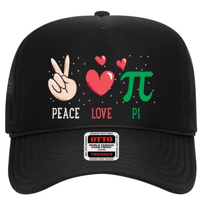 Peace Love Pi Happy Pi Day Funny Pi Day Math Geek Cute Gift Trucker Hat