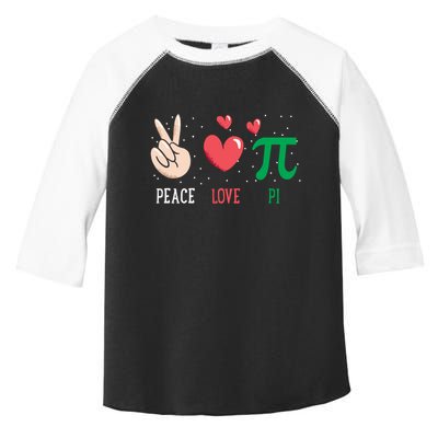 Peace Love Pi Happy Pi Day Funny Pi Day Math Geek Cute Gift Toddler Fine Jersey T-Shirt