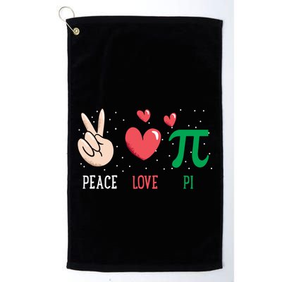 Peace Love Pi Happy Pi Day Funny Pi Day Math Geek Cute Gift Golf Towel
