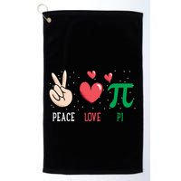 Peace Love Pi Happy Pi Day Funny Pi Day Math Geek Cute Gift Golf Towel