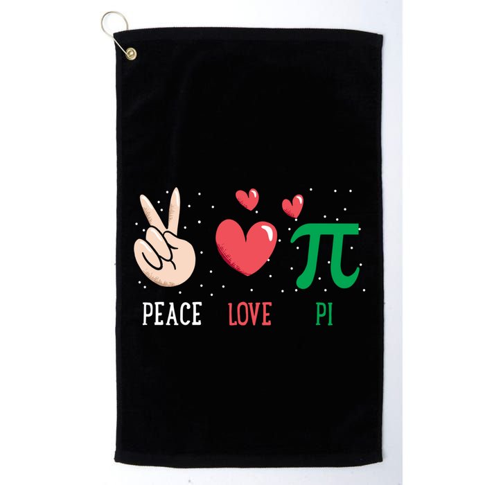 Peace Love Pi Happy Pi Day Funny Pi Day Math Geek Cute Gift Golf Towel