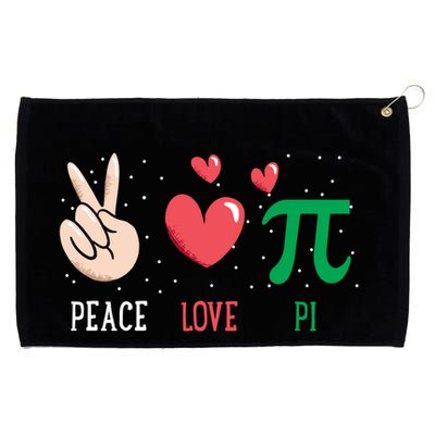 Peace Love Pi Happy Pi Day Funny Pi Day Math Geek Cute Gift Grommeted Golf Towel