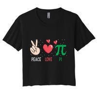 Peace Love Pi Happy Pi Day Funny Pi Day Math Geek Cute Gift Crop Top