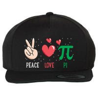 Peace Love Pi Happy Pi Day Funny Pi Day Math Geek Cute Gift Wool Snapback Cap