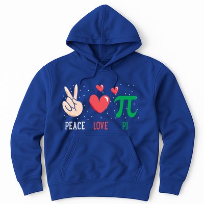 Peace Love Pi Happy Pi Day Funny Pi Day Math Geek Cute Gift Hoodie