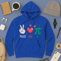 Peace Love Pi Happy Pi Day Funny Pi Day Math Geek Cute Gift Hoodie