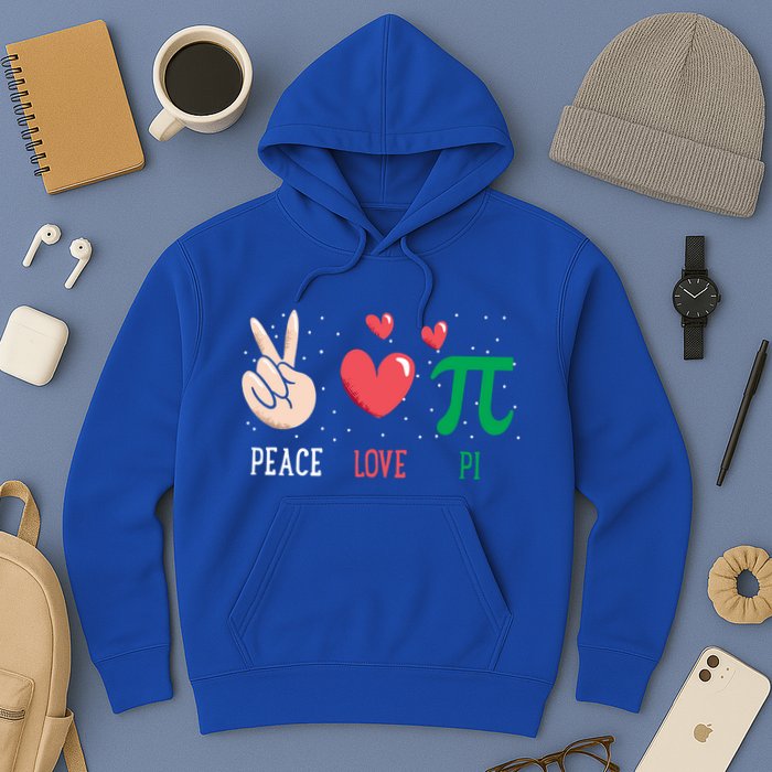 Peace Love Pi Happy Pi Day Funny Pi Day Math Geek Cute Gift Hoodie
