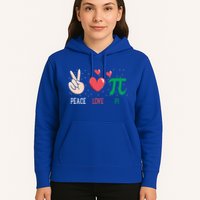 Peace Love Pi Happy Pi Day Funny Pi Day Math Geek Cute Gift Hoodie