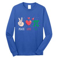 Peace Love Pi Happy Pi Day Funny Pi Day Math Geek Cute Gift Long Sleeve Shirt