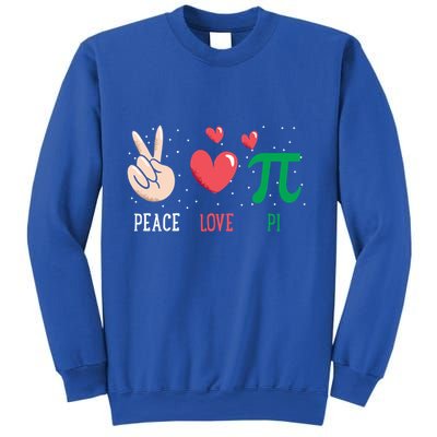 Peace Love Pi Happy Pi Day Funny Pi Day Math Geek Cute Gift Sweatshirt