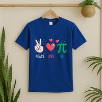 Peace Love Pi Happy Pi Day Funny Pi Day Math Geek Cute Gift T-Shirt