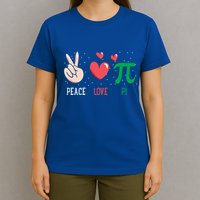 Peace Love Pi Happy Pi Day Funny Pi Day Math Geek Cute Gift T-Shirt
