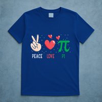 Peace Love Pi Happy Pi Day Funny Pi Day Math Geek Cute Gift T-Shirt