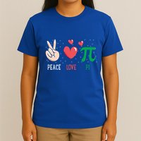 Peace Love Pi Happy Pi Day Funny Pi Day Math Geek Cute Gift T-Shirt