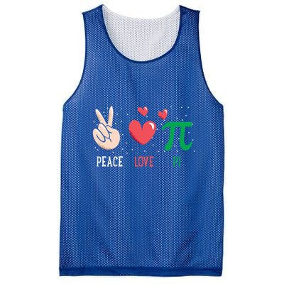 Peace Love Pi Happy Pi Day Funny Pi Day Math Geek Cute Gift Mesh Reversible Basketball Jersey Tank