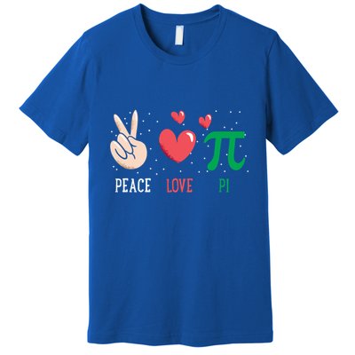 Peace Love Pi Happy Pi Day Funny Pi Day Math Geek Cute Gift Premium T-Shirt