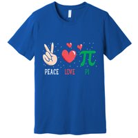Peace Love Pi Happy Pi Day Funny Pi Day Math Geek Cute Gift Premium T-Shirt