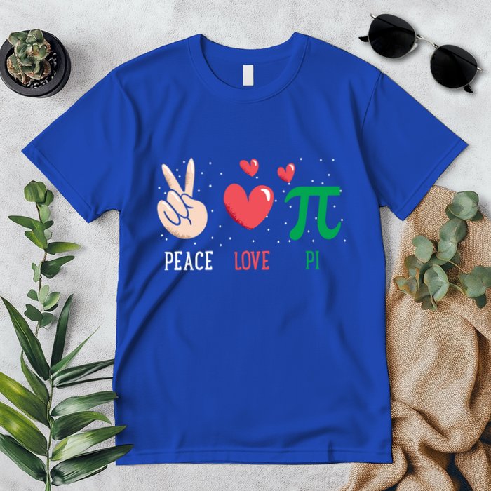 Peace Love Pi Happy Pi Day Funny Pi Day Math Geek Cute Gift Premium T-Shirt