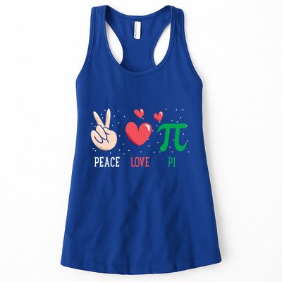 Peace Love Pi Happy Pi Day Funny Pi Day Math Geek Cute Gift Womens Tank Top