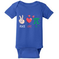 Peace Love Pi Happy Pi Day Funny Pi Day Math Geek Cute Gift Baby Bodysuit
