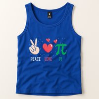 Peace Love Pi Happy Pi Day Funny Pi Day Math Geek Cute Gift Tank Top
