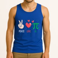 Peace Love Pi Happy Pi Day Funny Pi Day Math Geek Cute Gift Tank Top