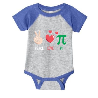 Peace Love Pi Happy Pi Day Funny Pi Day Math Geek Cute Gift Infant Baby Jersey Bodysuit