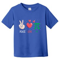 Peace Love Pi Happy Pi Day Funny Pi Day Math Geek Cute Gift Toddler T-Shirt
