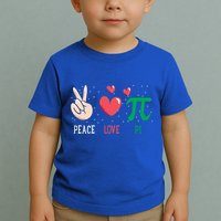 Peace Love Pi Happy Pi Day Funny Pi Day Math Geek Cute Gift Toddler T-Shirt
