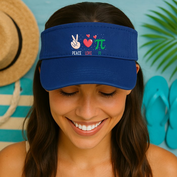 Peace Love Pi Happy Pi Day Funny Pi Day Math Geek Cute Gift Visor