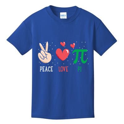Peace Love Pi Happy Pi Day Funny Pi Day Math Geek Cute Gift Kids T-Shirt